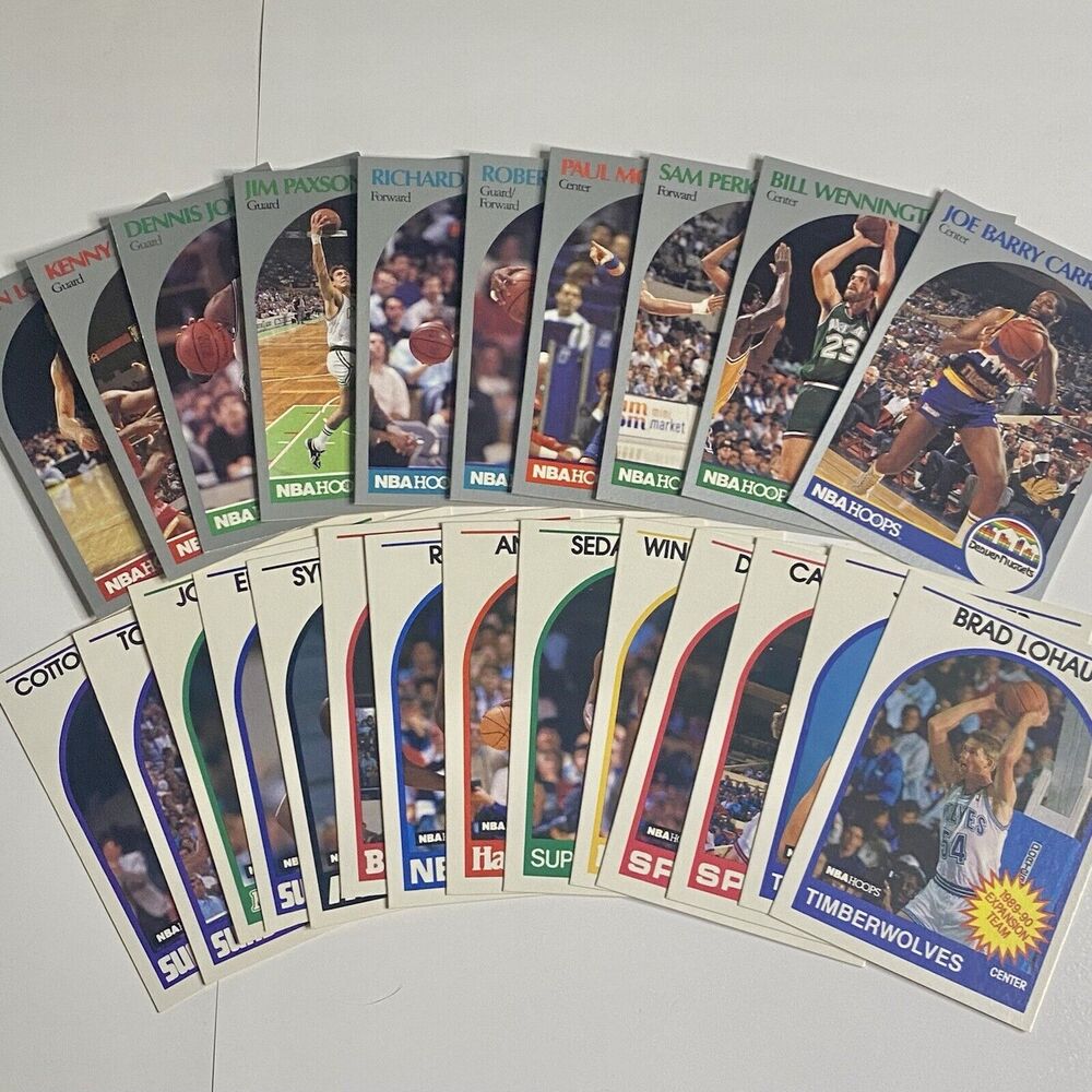 Vintage 1989 - 1990 NBA Hoops Basketball Cards Lot of 24 Cards